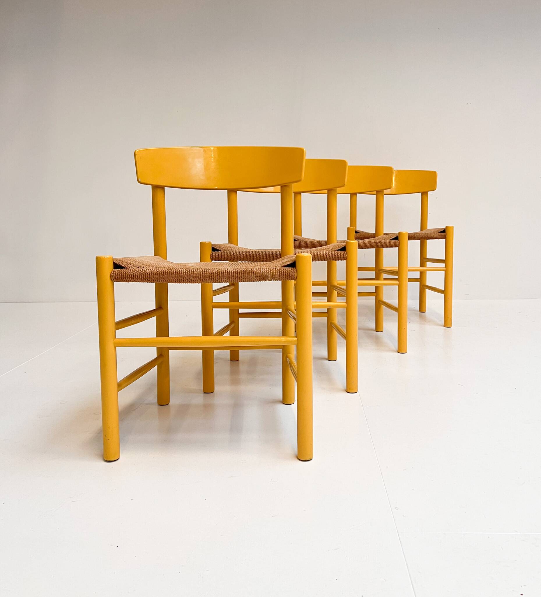 Set of 4 Model J39 chairs by Borge Mogensen for FDB Mobler, 1970s