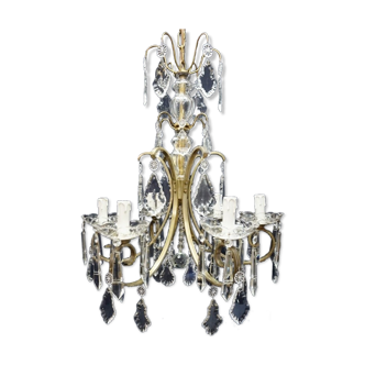 Chandelier, bronze, crystal