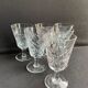 6 crystal wine glasses cut xxth