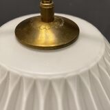 Opaline Glass Pleated Light Pendant, 1950s