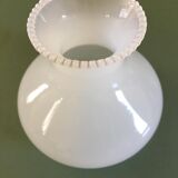 Ancient dome lampshade in white opaline