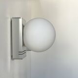 Vintage wall lamp, chrome and opaline, France 1970