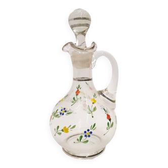 Enameled crystal liqueur carafe