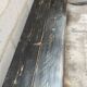 Old rear oak counter unit with two sliding doors