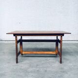 Patinated Wood Garden Table, 1970s