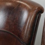 Set of 4 beautiful sheepskin dining chairs with character