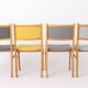 Set of 4 Vintage German Dining Chairs, Beechwood & Multicolor Upholstery