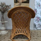 Pair of caned armchairs