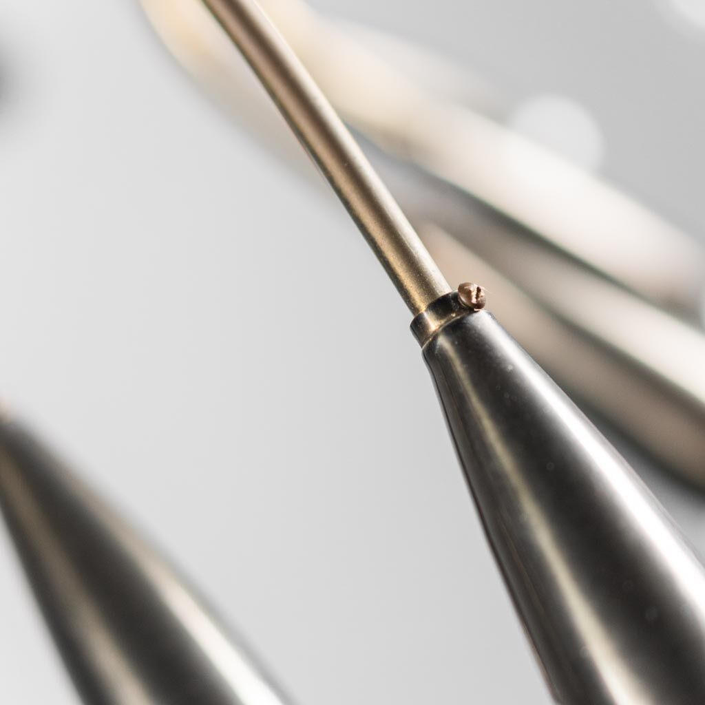 Vintage 1950s modern antique 24-light brass chandelier