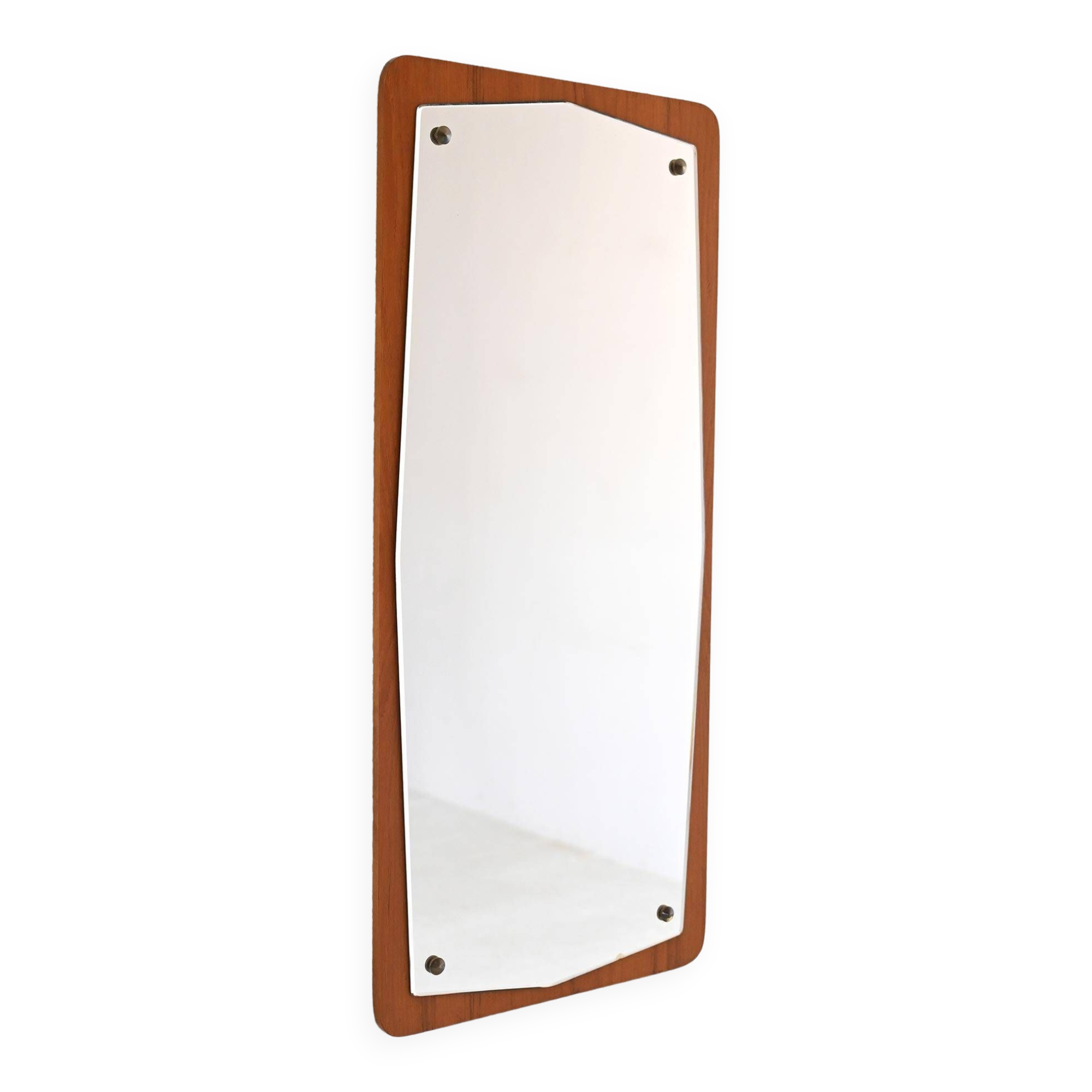 Scandinavian teak mirror, 1960s