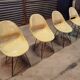 Set of 4 beige chairs by Miroslav Navràtil by Vertex