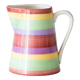 Multicolored striped ceramic jug "Happy Days"