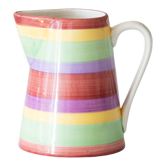 Multicolored striped ceramic jug "Happy Days"