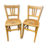 Paire de chaises bistrot bois courbé Baumann