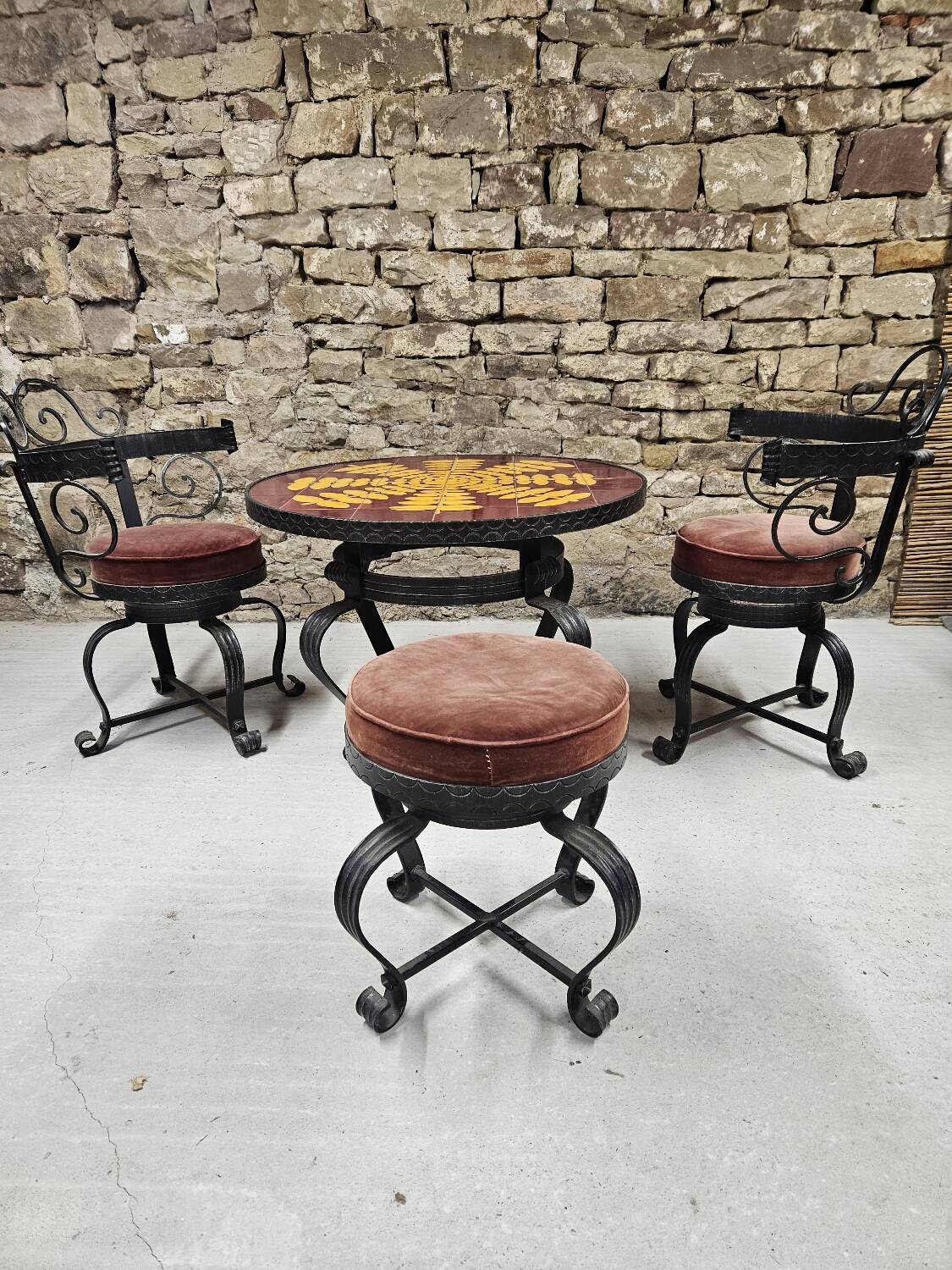 Ensemble brutaliste vintage 1970"