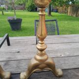 Paire de chenets anciens laiton