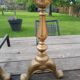 Pair of old brass chenets