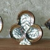 Set of 4 Jie Gantofta enamelled brass ashtrays – playing cards – desi