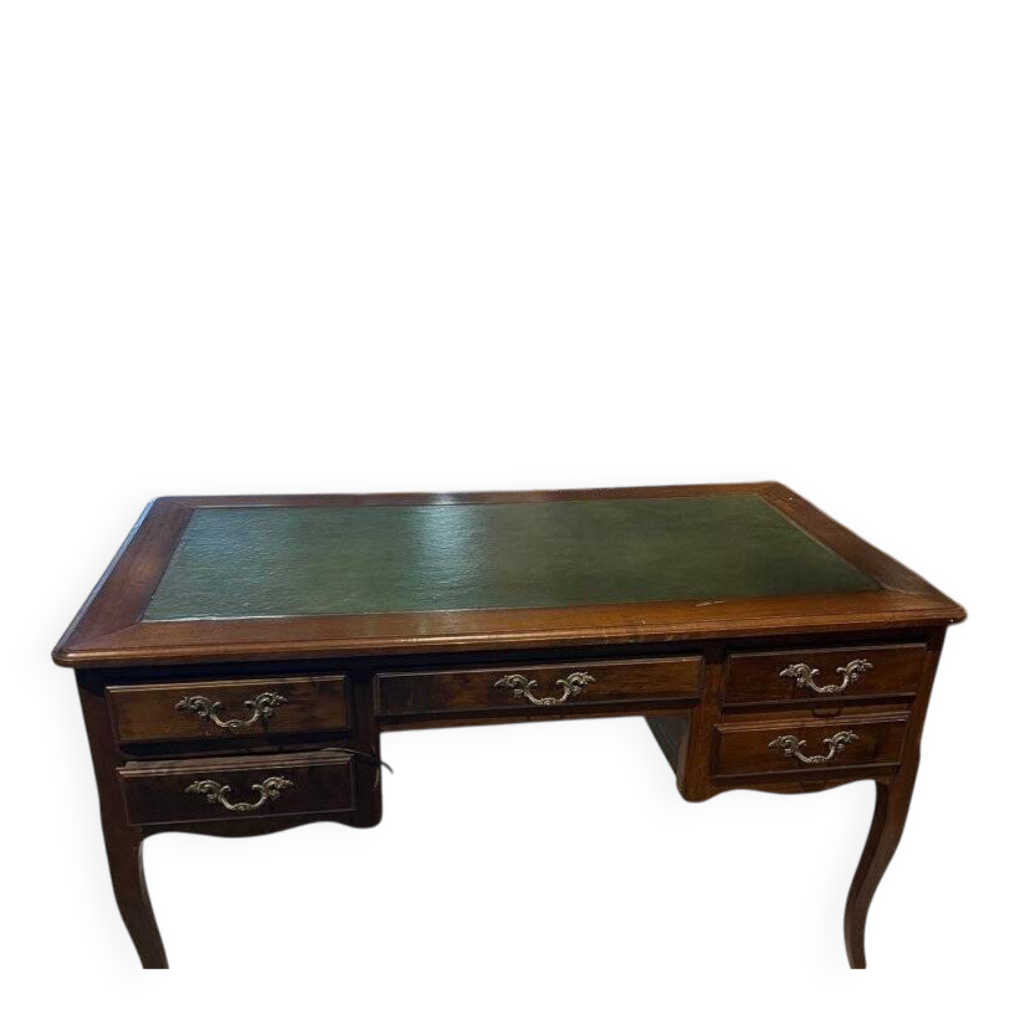 Bureau vintage bois et cuir