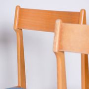 Mid-Century Beech Dining Chairs attributed to Dyha Brno, 1950s, Set of 4