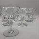 10 crystal champagne glasses, Baccarat, Picadilly model, France
