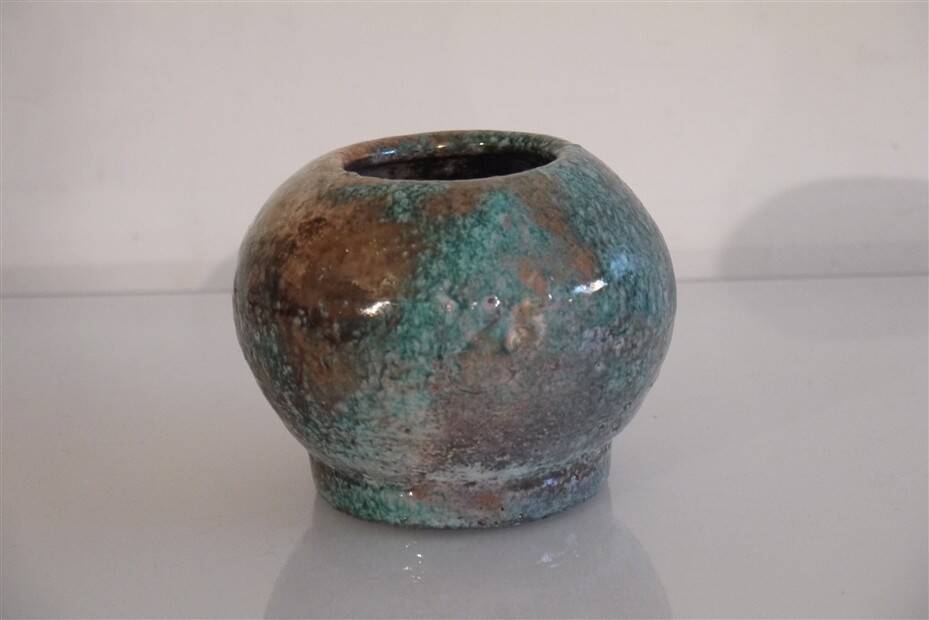 1960 ceramic round vase