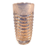 Antique crystal vase, floral pattern