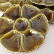 10 earthenware oyster plates from Gien