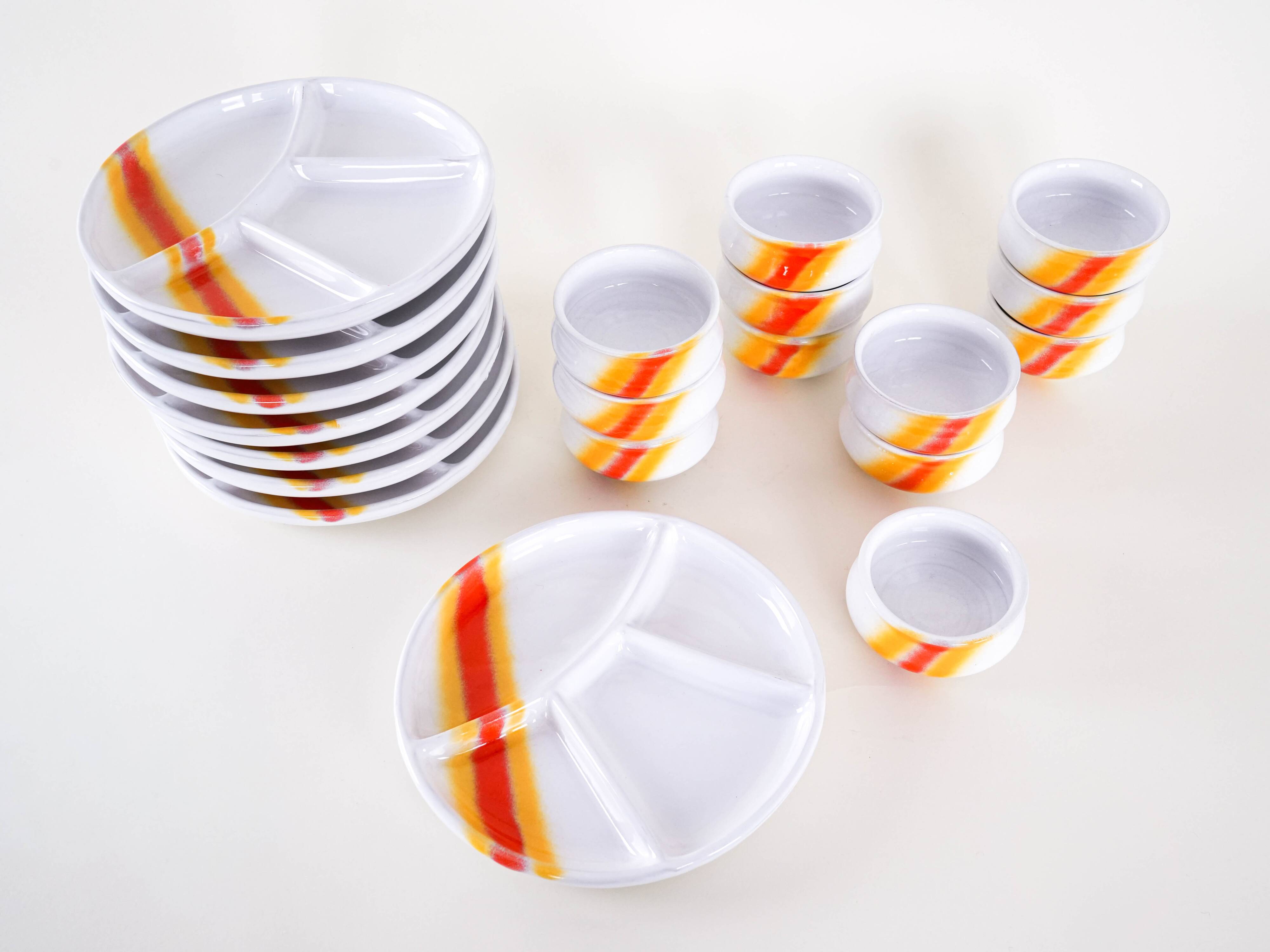 Serving set, Italian design, 1970s, made in Italy