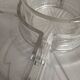 Art Deco silver-plated metal and glass serving platter for appetizers.