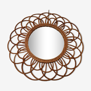 Mirror rattan vintage sun-shaped flower 5cm