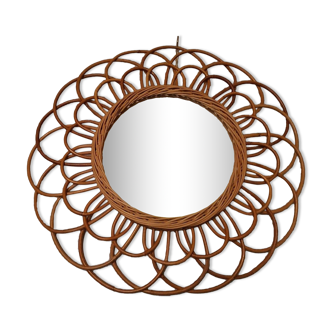 Mirror rattan vintage sun-shaped flower 5cm