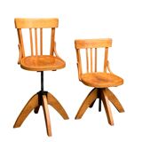 Pair of Baumann rotating screw chairs 1960