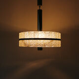 Large '60s Ice Glass Pendant Lamp