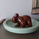 Vide poche ours en céramique art déco , Sarskilda Villkor , Suède