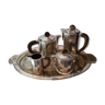 Service à café et thé en métal argenté art déco
