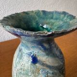 Vase en raku vintage