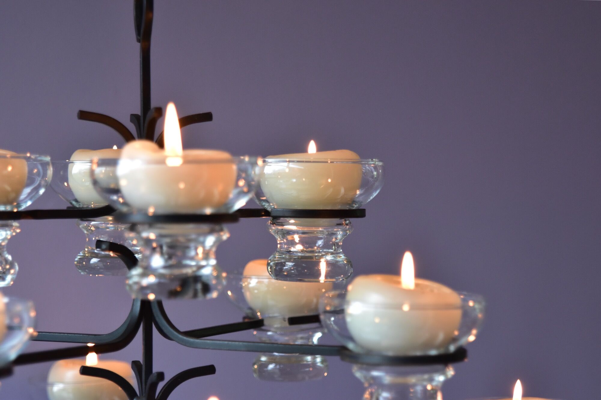 Skandinavien design twelve lights chandelier 1960's metal glass