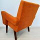 Fauteuil en tissu orange, Allemagne 1960