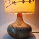 Vintage pyrite stone lamp