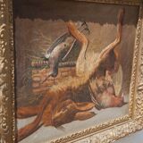 Peinture nature morte gibier, peinture encadrée, peinture ancienne