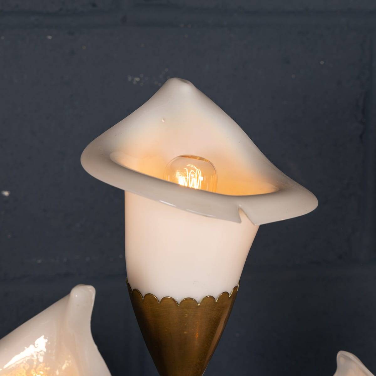 VINTAGE 20thC ITALIAN CALLA FLOOR LAMP BY ANGELO LELLI FOR ARREDOLUCE c1960