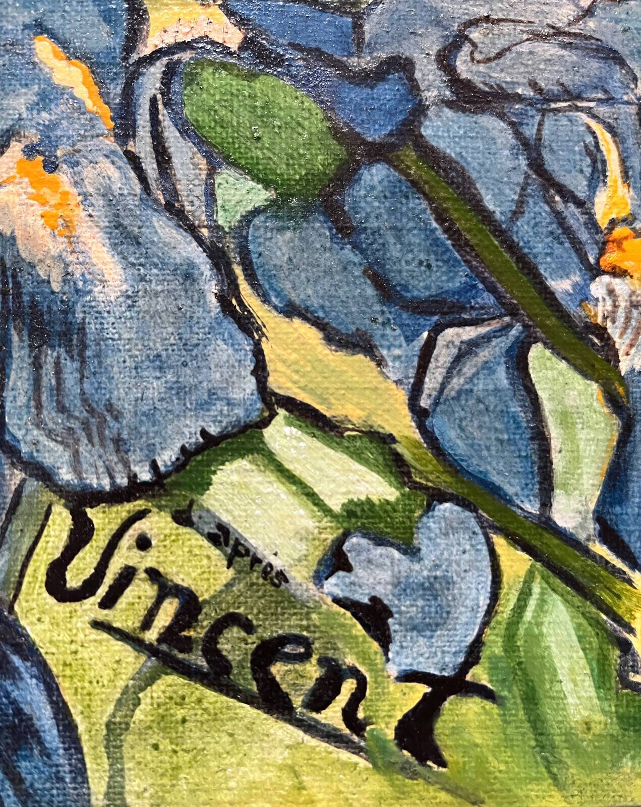 HST painting Copyist work V. Van Gogh "Irises" ukiyo-e