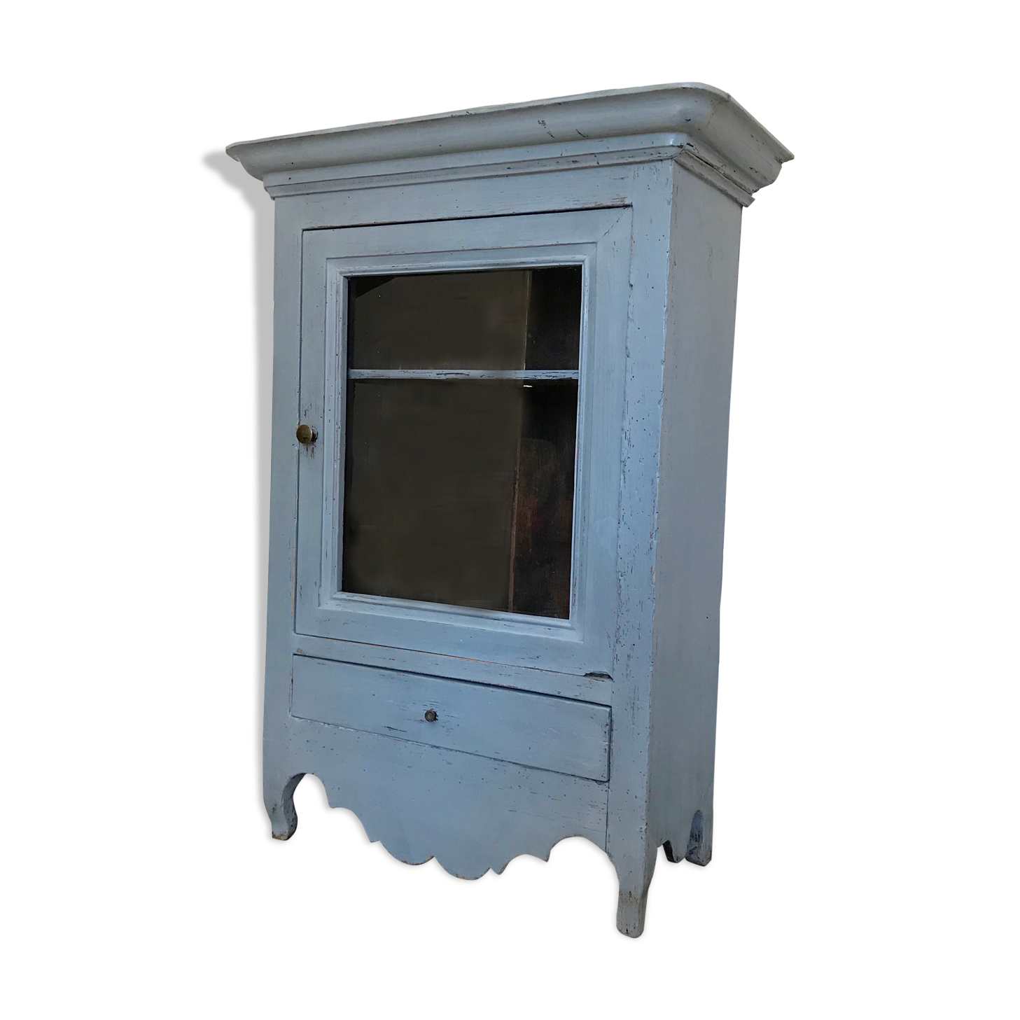 Old grey tinted wooden furniture