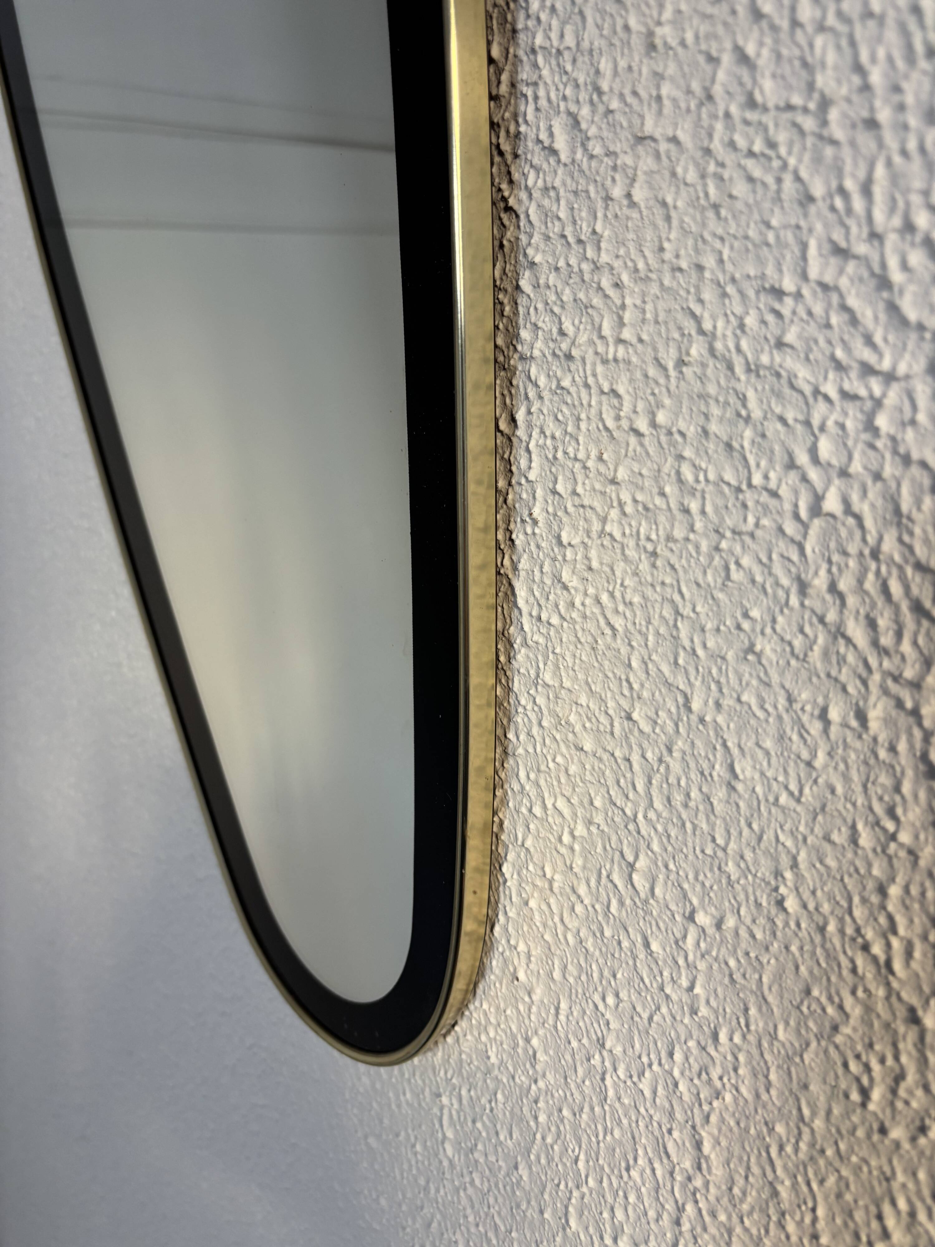 Vintage 1960 asymmetrical mirror - 69 x 35 cm