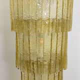 Majestic and Monumental Golden Murano Glass Chandelier, Italy 1970s - 1980s