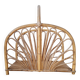 Magazine rack, vintage rattan storage