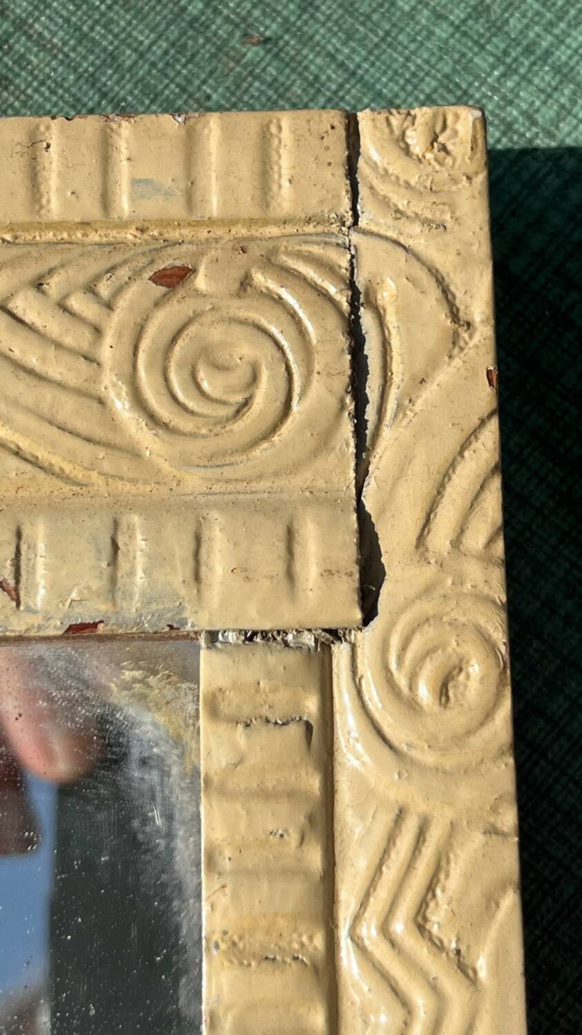 Art deco wooden mirror