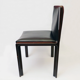 Chaise design scandinave  1960 en palissandre et cuir vintage des années 70