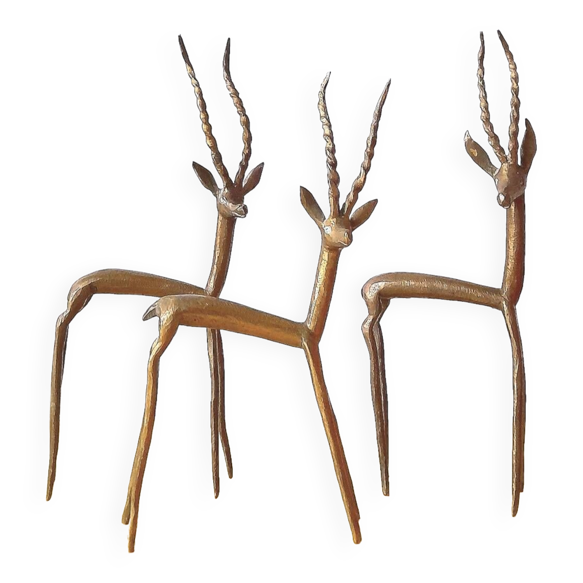 African antelopes in brass 70s